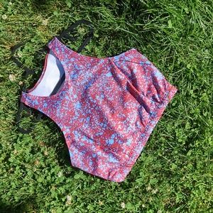 NWT Beklina Spalla Bra Top Splatter Blue/Red